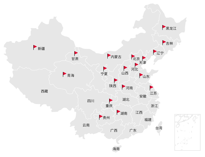 供热业绩总分布地图